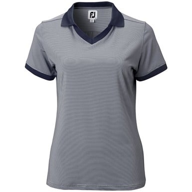 FootJoy Women's Mini Stripe Open Collar Golf Polo - Previous Season Style