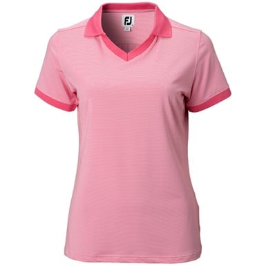 FootJoy Women's Mini Stripe Open Collar Golf Polo