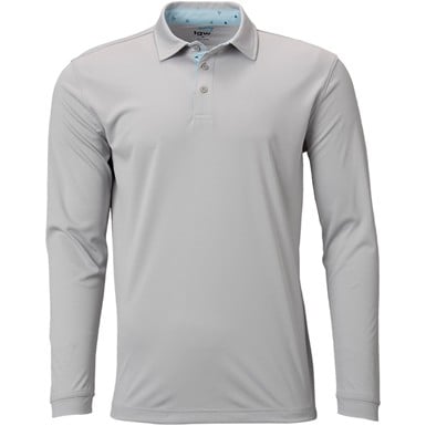 TGW Men's Solid Long Sleeve Golf Polo
