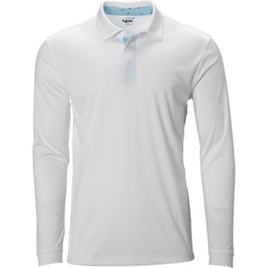TGW Men's Solid Long Sleeve Golf Polo