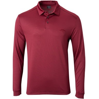 Callaway Men's Fine Line Stripe Long Sleeve Golf Polo