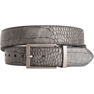 Greg Norman Men's Reversible Croco Print Leather Golf Belt