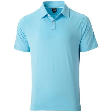 FootJoy Men's Solid Lisle Self Collar Athletic Fit Golf Polo