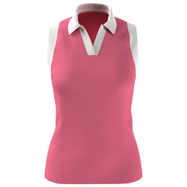 Callaway Women's V-Placket Color Block Sleeveless Golf Polo