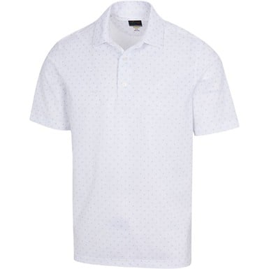 Greg Norman Men's Freedom Micro Pique Print Golf Polo