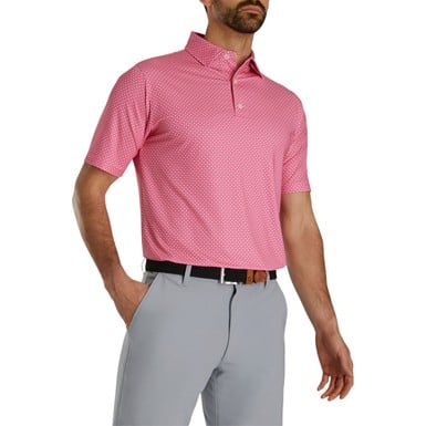 FootJoy Men's Dot Geo Print Golf Polo