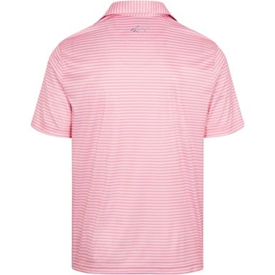 Greg Norman Men's ML75 Recycled Microlux Three Tone Stripe Golf Polo