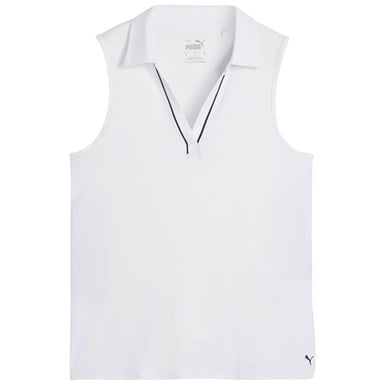 Puma Women's Cloudspun Piped Sleeveless Golf Polo