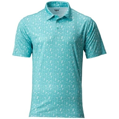 TGW Men's Happy Hour Print Golf Polo