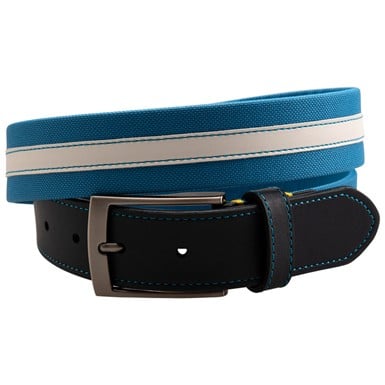 Arnold Palmer Men's Cotton Webbing Center Overlay Leather Golf Belt                                                             