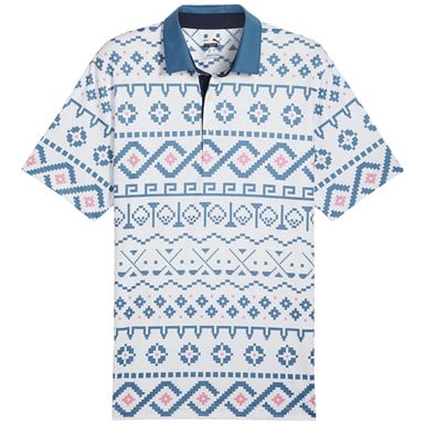 Puma Men's Fair Isle Print Golf Polo