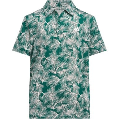 adidas Junior Script Mesh Print Golf Polo