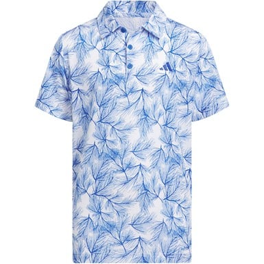 adidas Junior Script Mesh Print Golf Polo