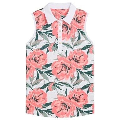 Puma Women's MATTR Floral Sleeveless Golf Polo
