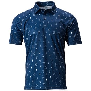 TGW Men's Cocktail Print Golf Polo