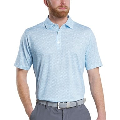 FootJoy Men's Allover Floral Lisle Golf Polo
