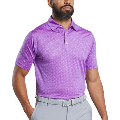 FootJoy Men's Allover Floral Lisle Golf Polo