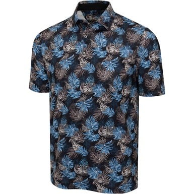 Greg Norman Mens Midnight Print Golf Polo