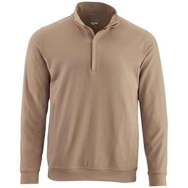 TGW Mens Solid Midweight Golf Pullover