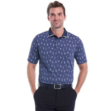 Callaway Mens Geo Cocktail Golf Polo