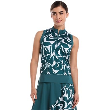 Callaway Womens Sleeveless Swirl Golf Polo