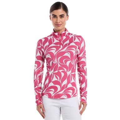 Callaway Womens Abstract Swirl Sun Protection Golf Pullover