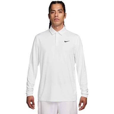 NIKE Mens Dri-Fit Good Long Sleeve Solid Golf Polo