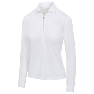 Greg Norman Womens Elevate Long Sleeve 1/2 Zip Golf Polo