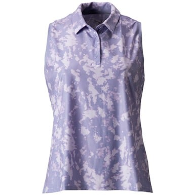 NIKE Womens Victory Print Sleeveless Golf Polo - Discontinued Style