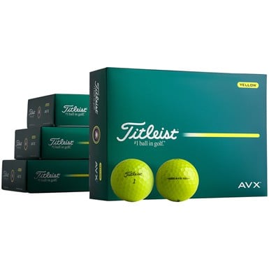 Titleist AVX Loyalty 3 Dozen + 1 Free Dozen Personalized Yellow Golf Balls