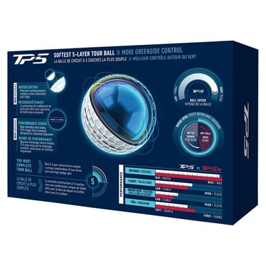 TaylorMade 2026 TP5 Performance Stripe 6-Ball Pack Golf Balls
