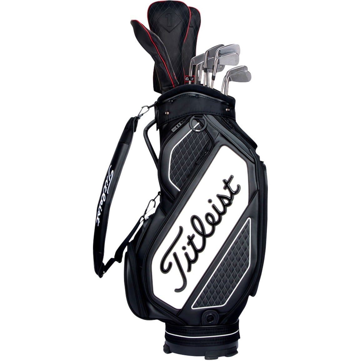 Titleist Jet Black Mid Size Golf Staff Bag | TGW