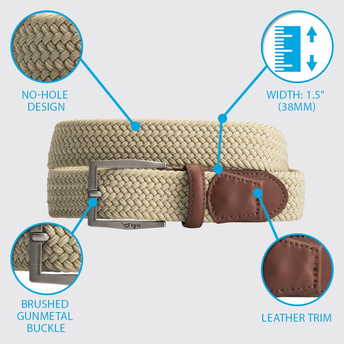 tgw men's stretch woven golf belt