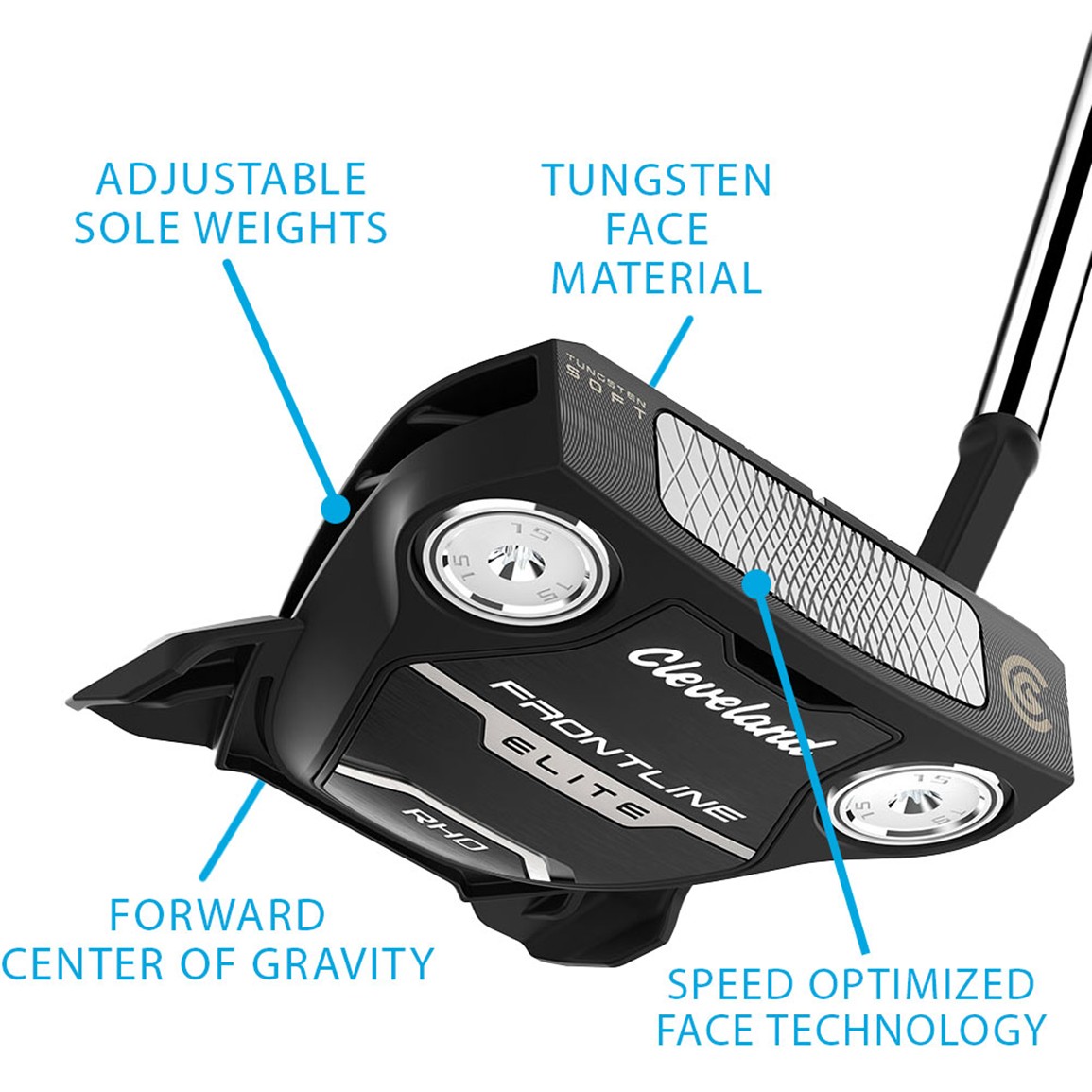 Cleveland Frontline Elite RHO Slant Neck All In Putter | TGW