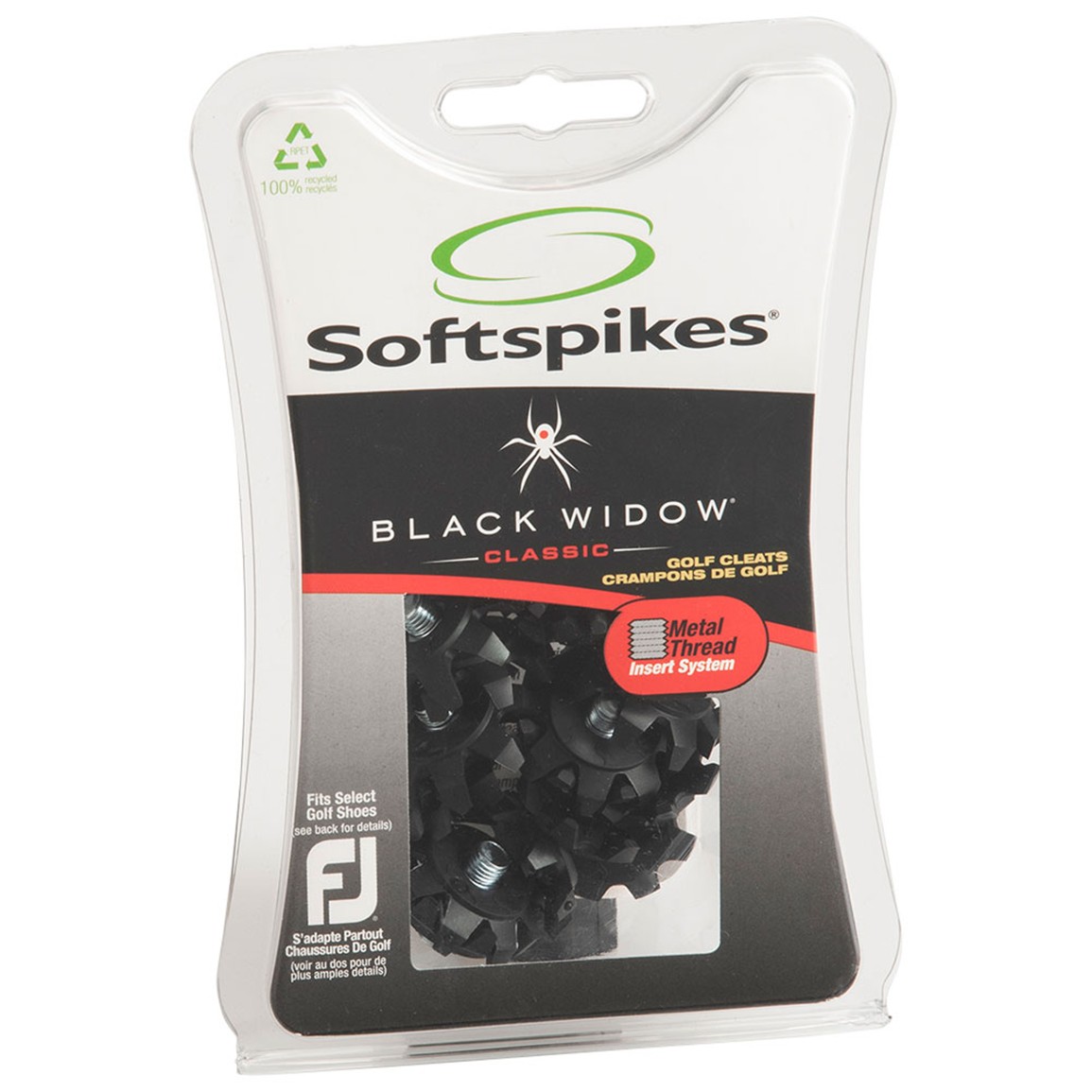 Softspikes Black Widow Tour Fast Twist Crampons de golf