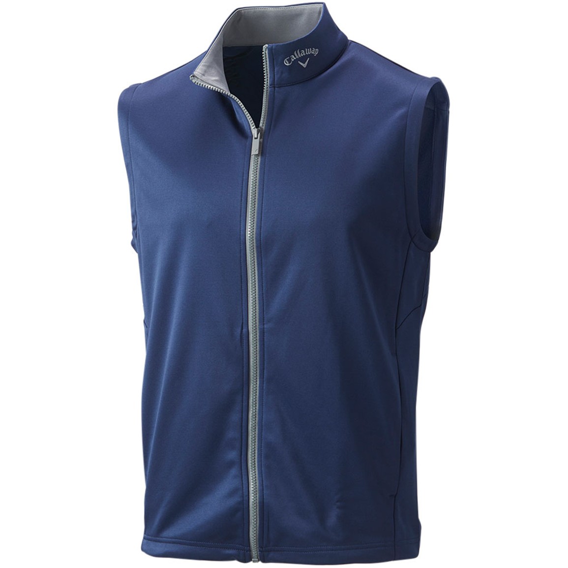 Gilet en tweed bleu marine à revers crantés avec cravate rayée bleue