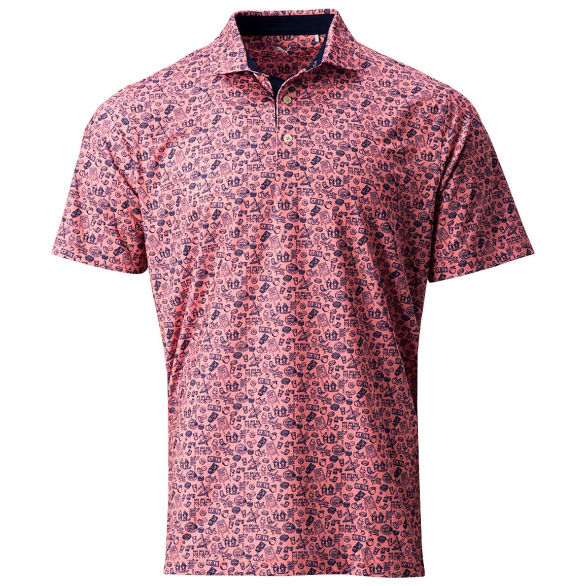 Puma Men's MATTR Peach Stand Golf Polo | TGW
