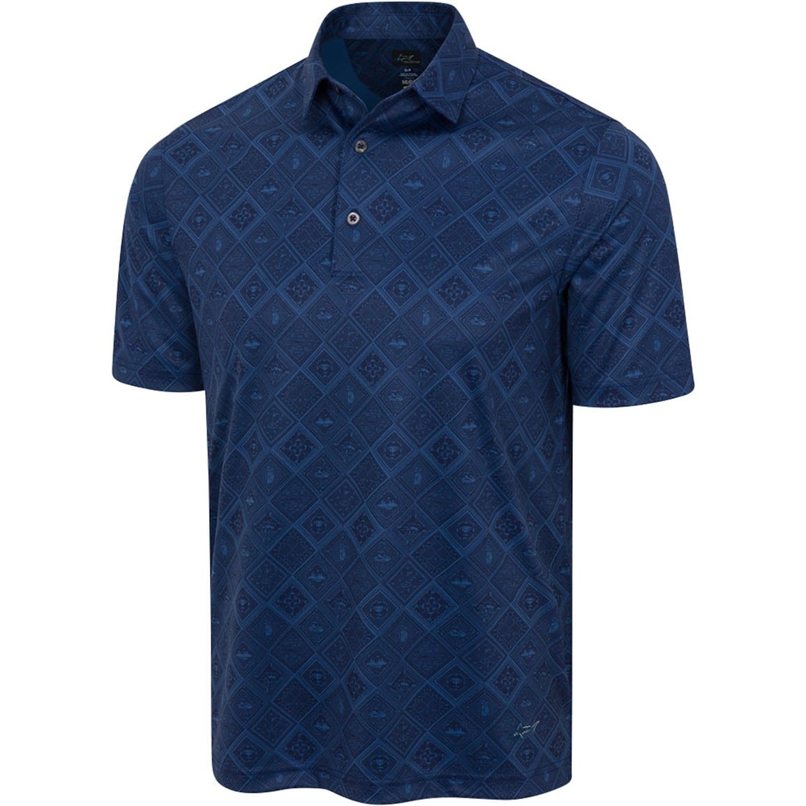 Greg Norman Mens Golf Tile Golf Polo | TGW