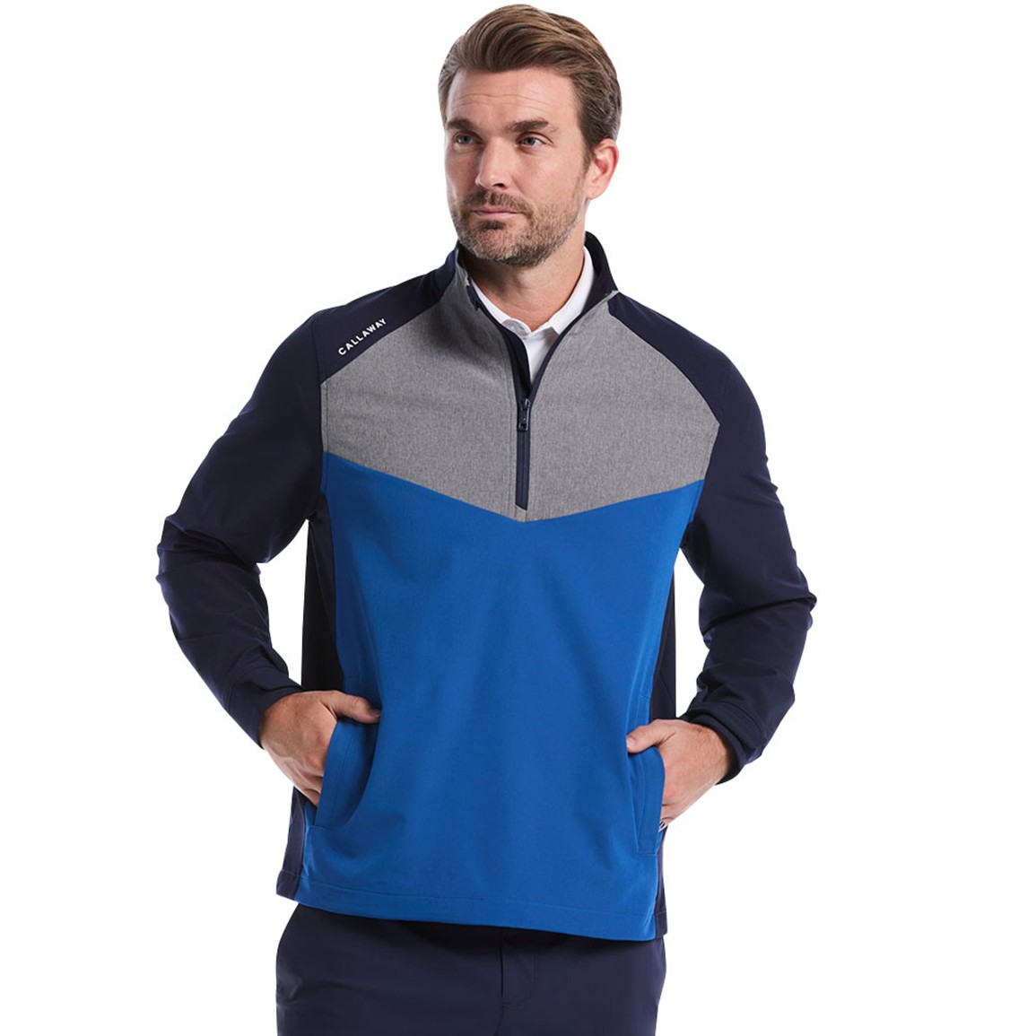 Callaway Mens Wind & Water 1/4 Zip Golf Rain Pullover | TGW