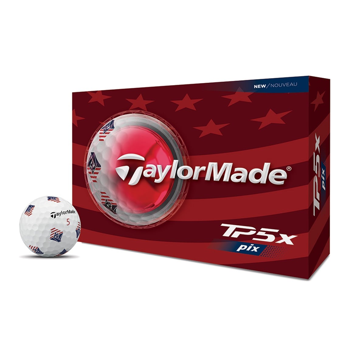 TaylorMade 2026 TP5x PIX USA Golf Ball | TGW