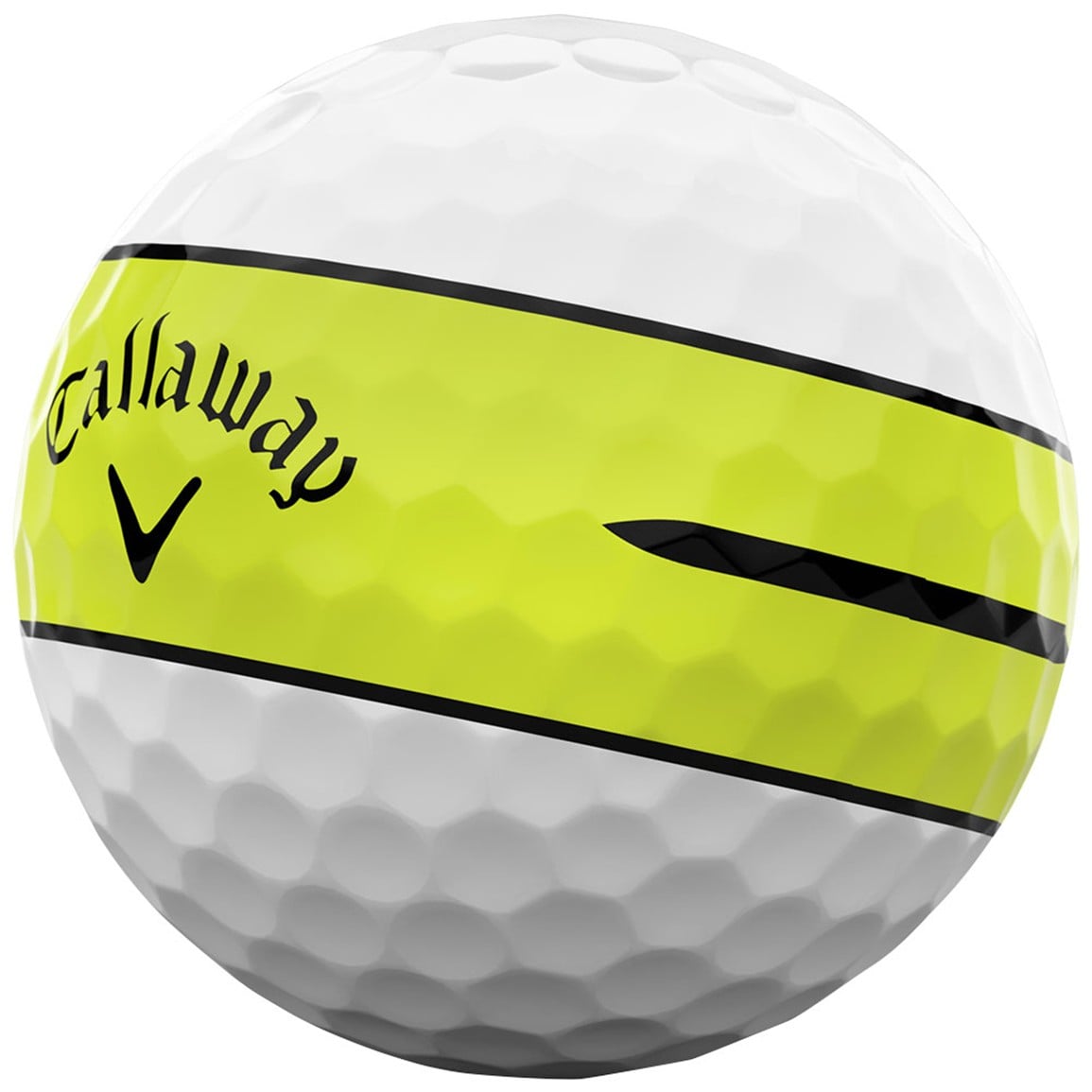 Callaway 2026 Chrome Tour 360 Yellow Stripe Golf Ball | TGW