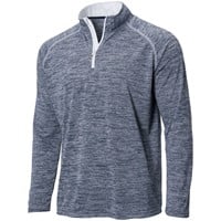 The Weather Company Men's Long Sleeve 1/4 Zip Golf Mock, navywhite-v-2-z