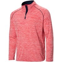 The Weather Company Men's Long Sleeve 1/4 Zip Golf Mock, Red