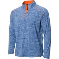 The Weather Company Men's Long Sleeve 1/4 Zip Golf Mock, royalorange-v-2-z