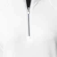 Zero Restriction Women's Sofia 1/4 Zip Golf Pullover, White/Silver