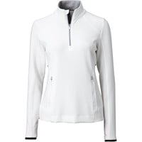 Zero Restriction Women's Sofia 1/4 Zip Golf Pullover, White/Silver