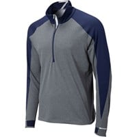Zero Restriction Men's Z425 1/4 Zip Pullover, Charcoal/Navy