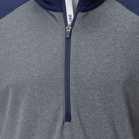 Zero Restriction Men's Z425 1/4 Zip Pullover, Charcoal/Navy