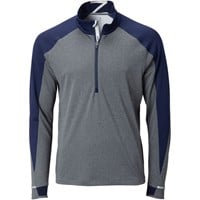 Zero Restriction Men's Z425 1/4 Zip Pullover, Charcoal/Navy