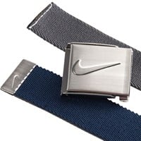NIKE Men's Reversible Stretch Woven Belt, Dark Grey/Navy